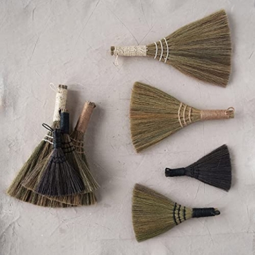Creative Co-Op Whisk Brooms Set of 4 for Home Cleaning