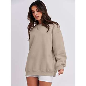 Shop ANRABESS Oversized Crewneck Sweatshirt for Women