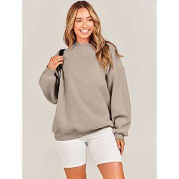 Shop ANRABESS Oversized Crewneck Sweatshirt for Women
