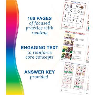 Spectrum Reading Comprehension Kindergarten Workbooks, Activity Book Age 5-6 With Passages, Phonics, Letters and Sounds, Sight Words, and More, Classroom or Homeschool Curriculum