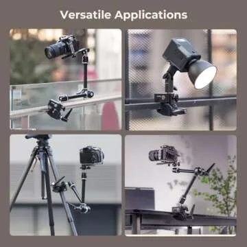 SMALLRIG Friction Magic Arm Camera Mount with Super Clamp and Camera Platform, Overhead Camera Desk Mount Srand, Studio Space Saver, Heavy Duty Mount/Bracket for Lights, Cameras