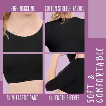 Modest High Neck Cropped Layering Shell for Women