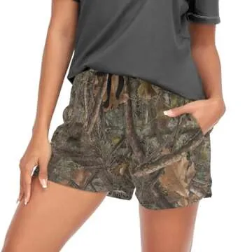 Ollabaky Women's Camo Pajama Shorts for Relaxation