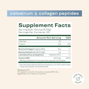 Bloom Nutrition Superfood Greens Powder, Digestive Enzymes with Probiotics and Prebiotics, Gut Health, Bloating Relief, Mango + Bovine Colostrum Powder | Pure 40% IgG Premium Colostrum