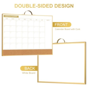 ARCOBIS Dry Erase Calendar with Cork Board and Frame