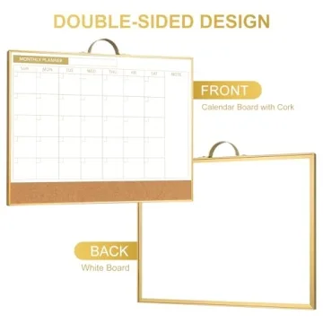 ARCOBIS Dry Erase Calendar with Cork Board and Frame