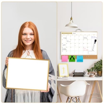 ARCOBIS Dry Erase Calendar with Cork Board and Frame