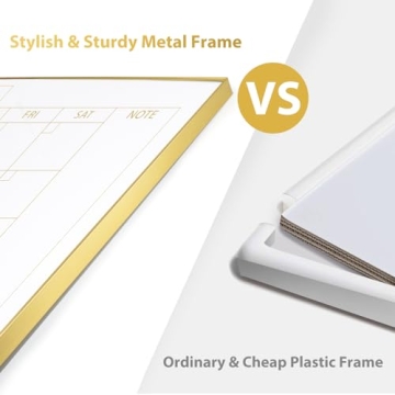 ARCOBIS Dry Erase Calendar with Cork Board and Frame
