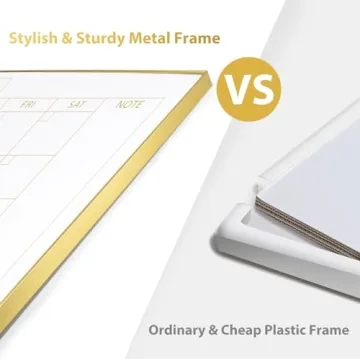 ARCOBIS Dry Erase Calendar with Cork Board and Frame