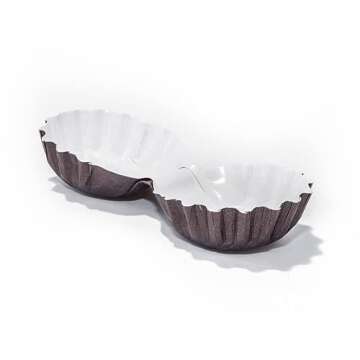 Decony Sous Vide Egg Bites Mold- 20 Pcs Dual Cup Egg Bite Molds (6 x 3 x 1.3inches)- Free Standing Double Sous Vide Egg Bite Mold for Oven, Microwave- Non Stick Egg Tart Molds for Baking