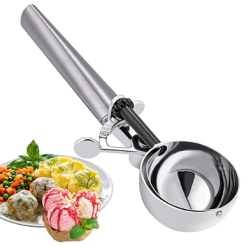 Soobeeke #16 Cookie Dough Scoop - Premium Stainless Steel Scoop for Baking and Ice Cream