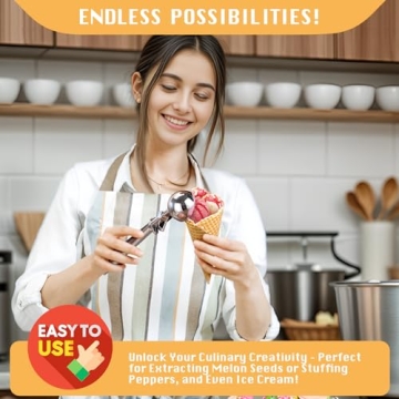 Soobeeke 2 oz Cookie Dough Scoop for Ice Cream and Baking