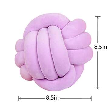Knot Pillow Ball Round Cushion Pillows, Children Room Decoration Plush Toys Calming Stress Relief To...