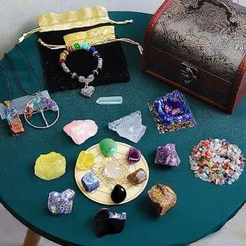 Crystals and Healing Stones,26 Pcs Healing Crystal Set for Meditation,7 Raw Chakra Stones Crystals K...