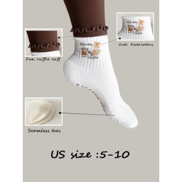 Puedizux Cute Grip Yoga Socks for Women Stylish and Functional