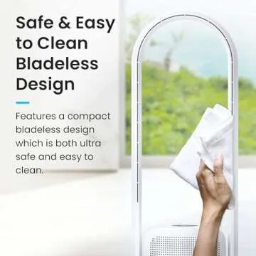 ULTTY Bladeless Tower Fan & Air Purifier with Remote Control