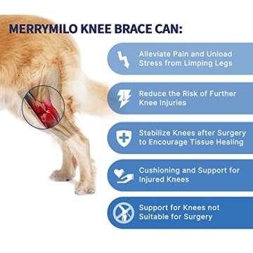 MerryMilo Dog Knee Brace - Superior Support for ACL & CCL Injuries