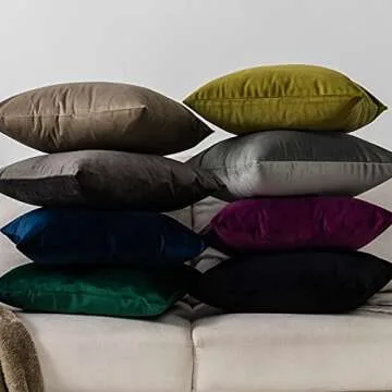 QUAFOO Christmas Dark Green Decorative Lumbar Velvet Throw Pillow Covers 12x20 inch Set of 2 with Zipper Luxury Soft Solid Rectangle Cushion Covers Case for Sofa Couch Bed Living Room