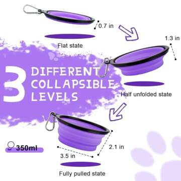 Collapsible Dog Bowls for Travel, 2-Pack Dog Portable Water Bowl for Dogs Cats Pet Foldable Feeding ...