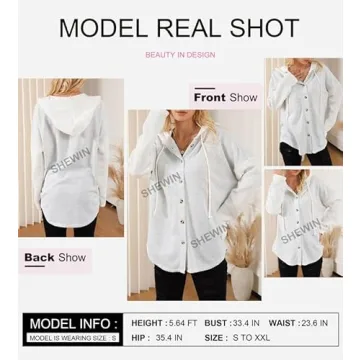 SHEWIN Women's Oversized Sweatshirt in Gray - Trendy