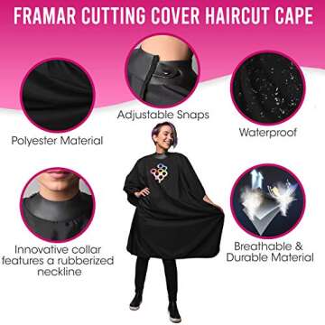 FRAMAR Professional Hair Cutting Cape – Superior Comfort for All Ages