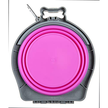 Collapsible Double Diner Portable Dog Bowl for Travel