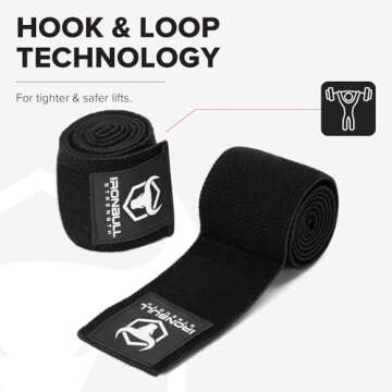 Elbow Wraps for Weightlifting - 50" Elastic Elbow Braces for Upper Body Strength