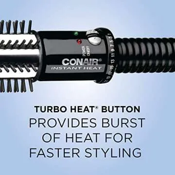 Conair Instant Heat Curling Iron Brush for Short Hair