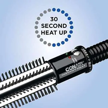 Conair Instant Heat Curling Iron Brush for Short Hair