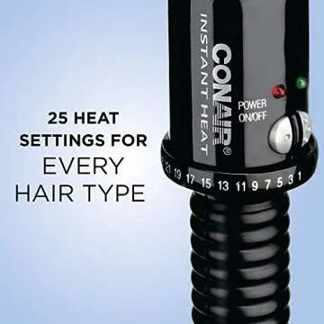 Conair Instant Heat Curling Iron Brush for Short Hair