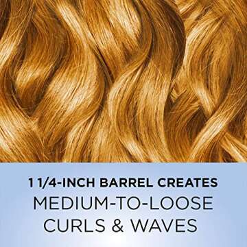 Conair Instant Heat Curling Iron Brush, 1 1/4-Inch Barrel - For Use On Short to Medium Length Hair