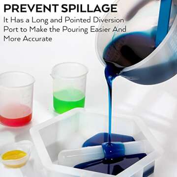 Large Silicone Resin Measuring Cups Tool Kit for Easy Crafting