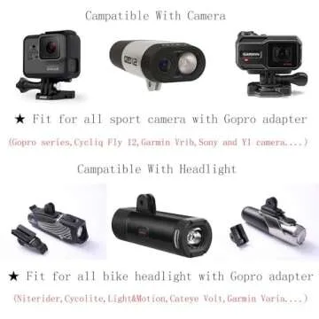 Panmout Out Front Combo Extended Mount for Wahoo Elemnt,Wahoo Elemnt Bolt, Wahoo Elemnt Mini, Bike Light Adapter