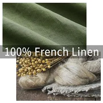 ATLINIA Linen Bedding Duvet Cover Set - 100% French Flax Washed Bed Sets Farmhouse Comforter Cover Set (1 Duvet Cover and 2 Pillow Shams) King Size Green