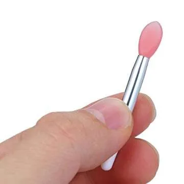 An-self Silicone Lip Brush Set with Covers - 10pcs