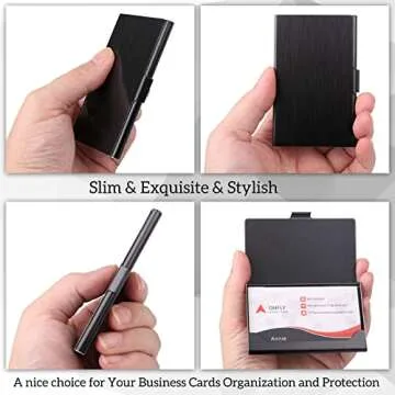 DMFLY Slim Business Card Case for Professionals and Students