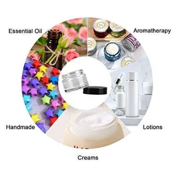 Encheng 15-Pack 2 oz Clear Glass Jars for Beauty & Crafts