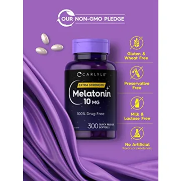 Carlyle 10mg Melatonin Softgels | 300 Count | Extra Strength