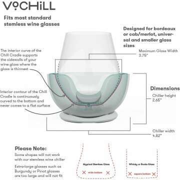 VoChill Stemless Wine Glass Chiller - Perfect for Wine Lovers!