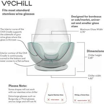 VoChill Stemless Wine Glass Chiller - Perfect for Wine Lovers!