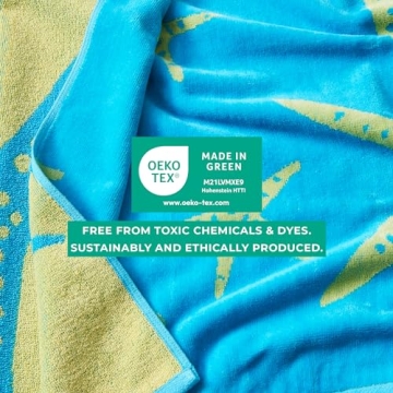 Great Bay Home 100% Cotton Beach Towels - Family Friendly 2-Pack