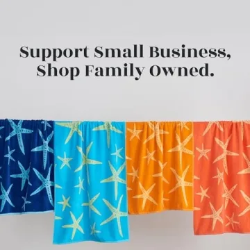 Great Bay Home 100% Cotton Beach Towels - Family Friendly 2-Pack