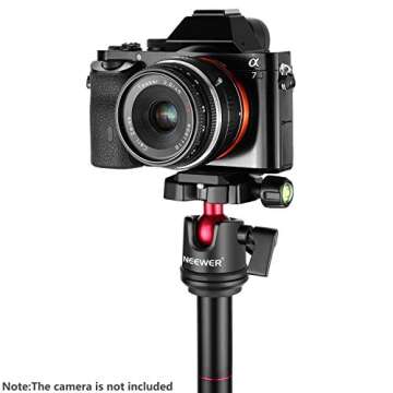 NEEWER Camera Tripod Head Ball Head 360° Rotating Panoramic with 1/4" Arca Type Quick Plate and Bubble Level for DSLR Camera Camcorder Tripod Monopod, Max Load: 11lb/5kg