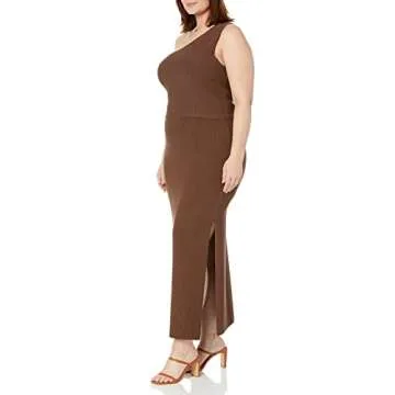 The Drop Women's Tyler Rib Sweater Skirt,Coffee Bean, XXS