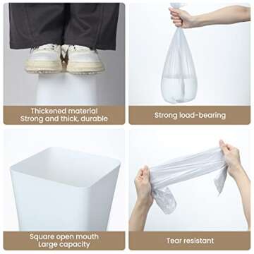 Eccliy Compact Trash Can Pack with Bonus Trash Bags