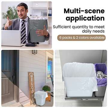 Eccliy Compact Trash Can Pack with Bonus Trash Bags