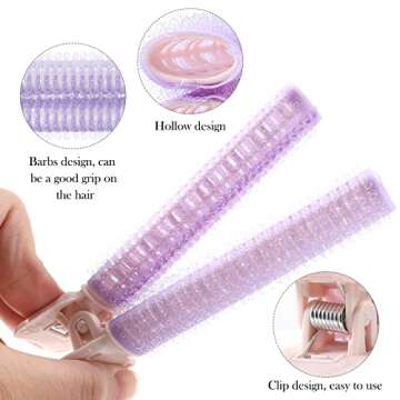 Boobeen Hair Root Clips Double Self-adhesive Voluminous Curling Rollers - Natural Hair DIY Styling T...