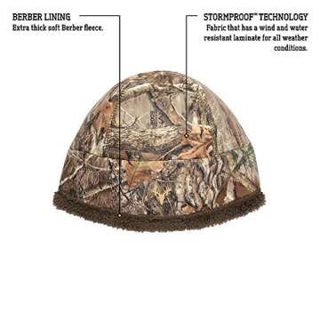 HOT SHOT Men’s Camo Twister Stormproof Beanie – Realtree Edge Outdoor Hunting Camouflage