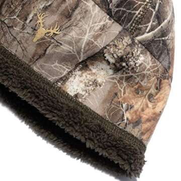 HOT SHOT Men’s Camo Twister Stormproof Beanie – Realtree Edge Outdoor Hunting Camouflage