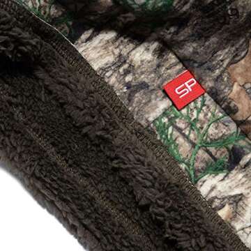 HOT SHOT Men’s Camo Twister Stormproof Beanie – Realtree Edge Outdoor Hunting Camouflage
